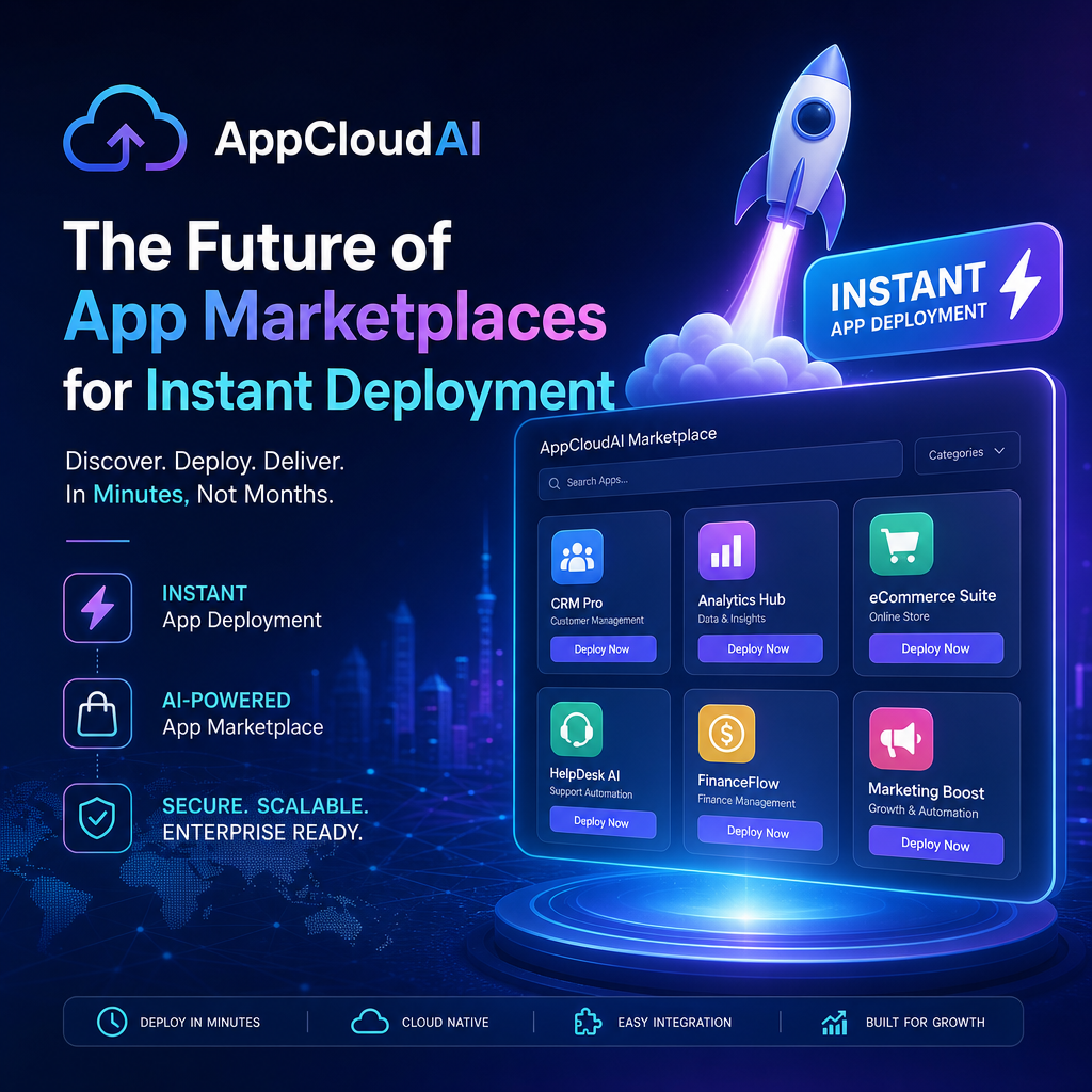 instant app deployment illustration for AppCloudAI and the Future of App Marketplaces for Instant Deployment