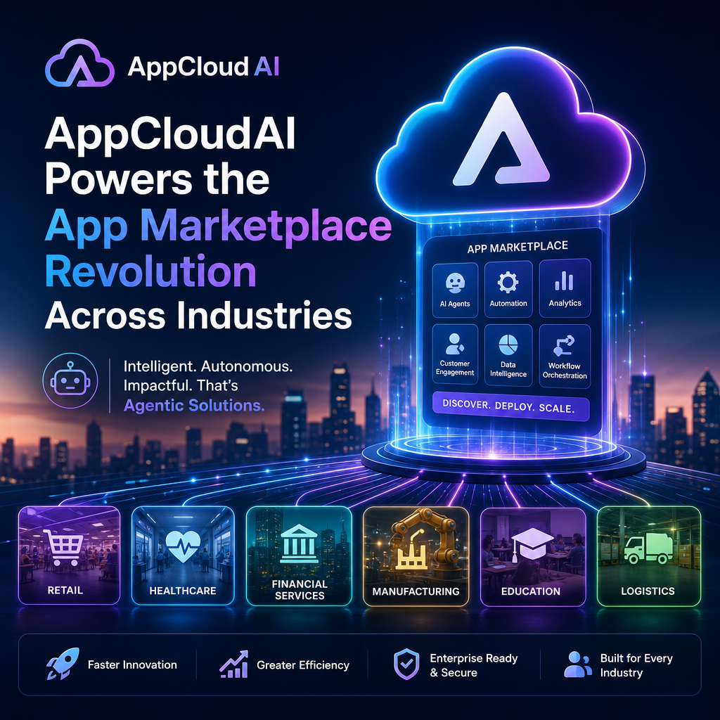 agentic solutions illustration for AppCloudAI Powers the App Marketplace Revolution Across Industries