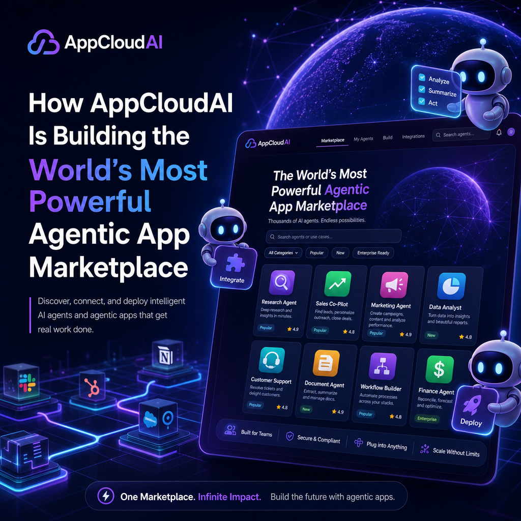 Illustration of How AppCloudAI Is Building the World’s Most Powerful Agentic App Marketplace
