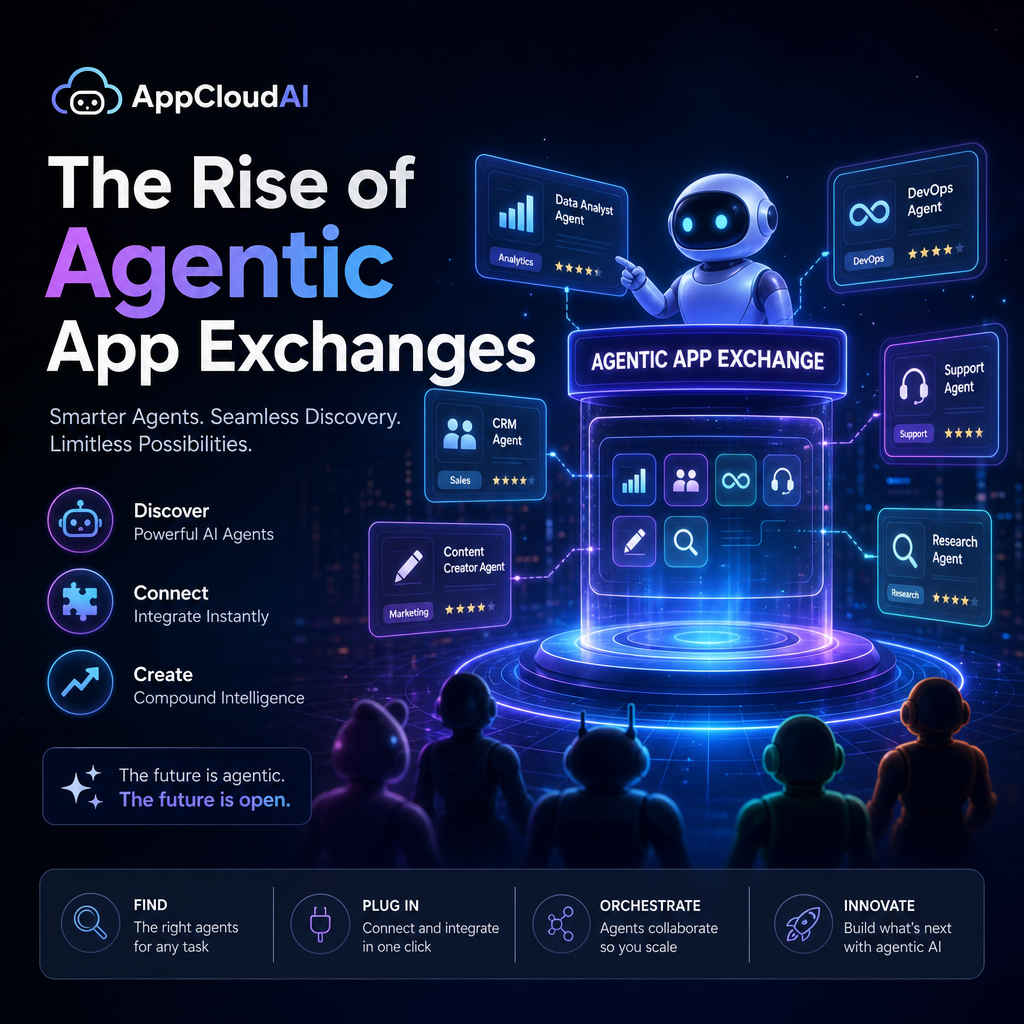 Illustration of The Rise of Agentic App Exchanges on AppCloudAI