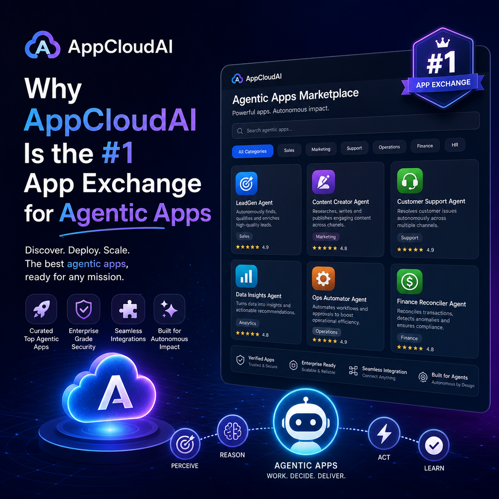 Illustration of Why AppCloudAI Is the #1 App Exchange for Agentic Apps