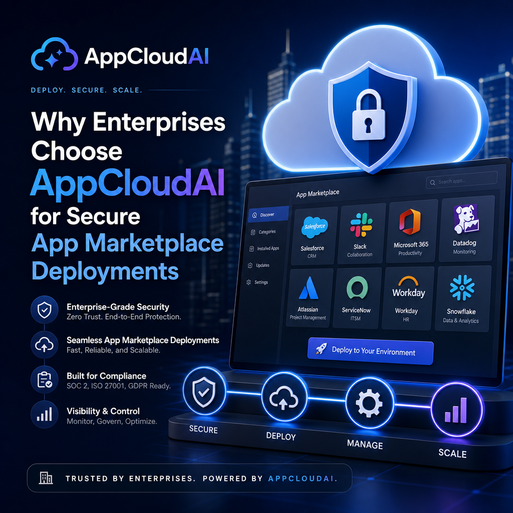 Illustration of Why Enterprises Choose AppCloudAI for Secure App Marketplace Deployments
