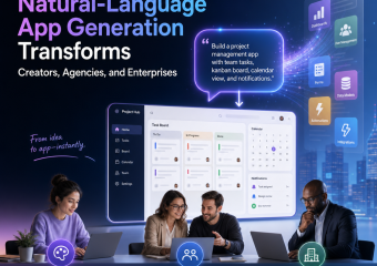Illustration of How Natural-Language App Generation Transforms Creators, Agencies, and Enterprises