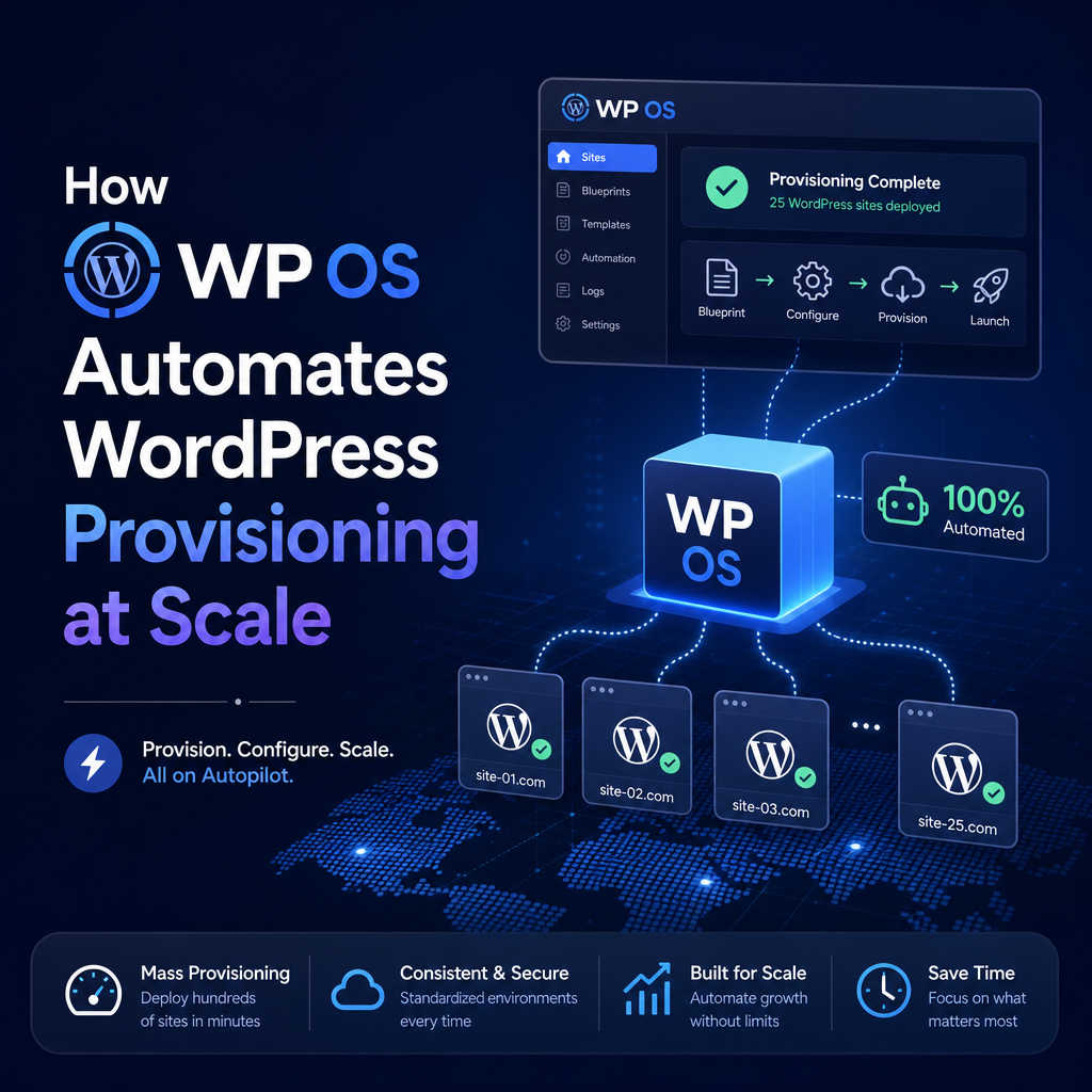 WordPress provisioning automation illustration for How WP OS Automates WordPress Provisioning at Scale