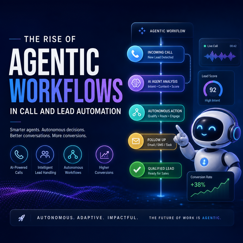 Illustration of The Rise of Agentic Workflows in Call and Lead Automation